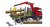 Holztransport LKW mit Ladekran, Greifer und 3 Baumstämmen